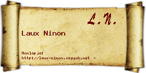 Laux Ninon névjegykártya